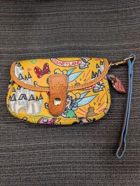 Dooney & Bourke Disney Parks Colored Sketch Yellow Wristlet Retired